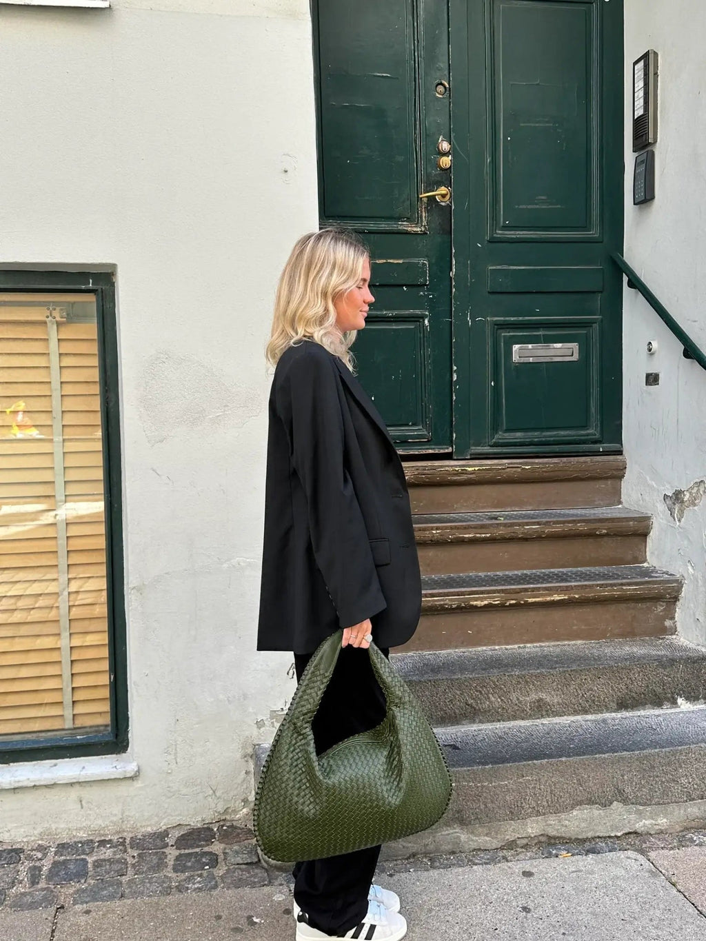 Oversized Woven Tote Bag XL – Braided Vegan Leather Shopper