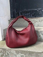 Oversized Woven Tote Bag XL – Braided Vegan Leather Shopper