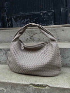 Oversized Woven Tote Bag XL – Braided Vegan Leather Shopper