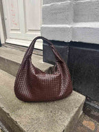 Oversized Woven Tote Bag XL – Braided Vegan Leather Shopper