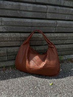 Oversized Woven Tote Bag XL – Braided Vegan Leather Shopper