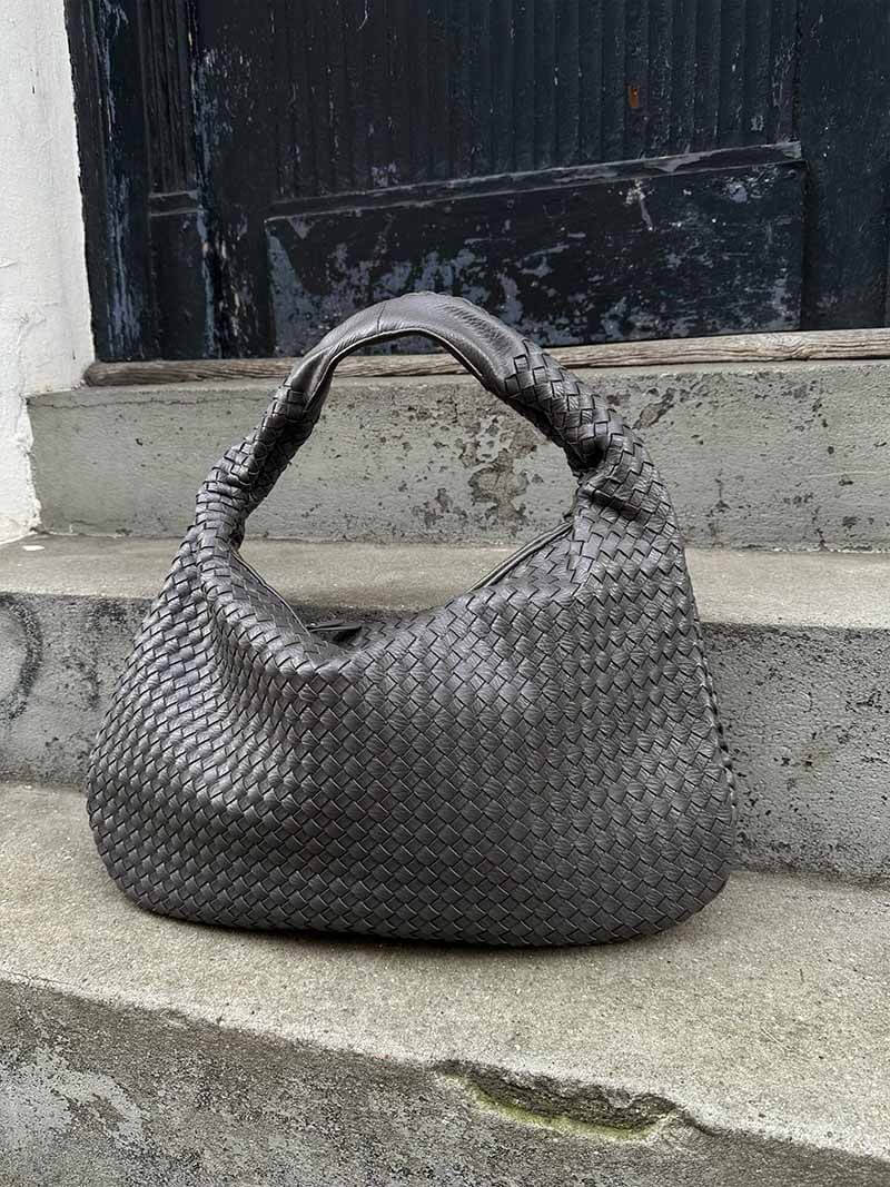 Oversized Woven Tote Bag XL – Braided Vegan Leather Shopper