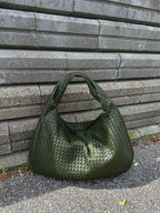 Oversized Woven Tote Bag XL – Braided Vegan Leather Shopper