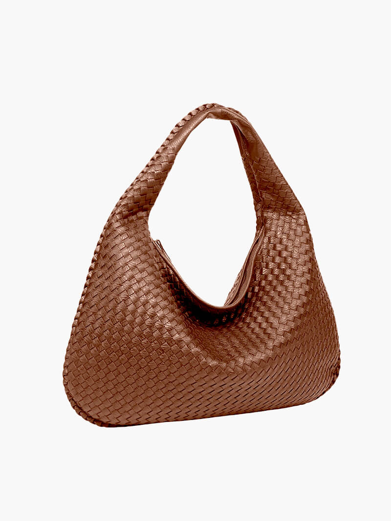 Oversized Woven Tote Bag XL – Braided Vegan Leather Shopper