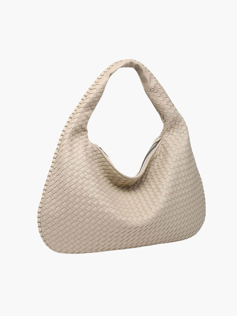 Oversized Woven Tote Bag XL – Braided Vegan Leather Shopper
