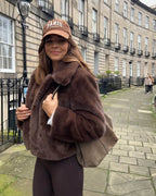 Faux Fur Lapel Jacket with Button Details – Flattering Winter Jacket