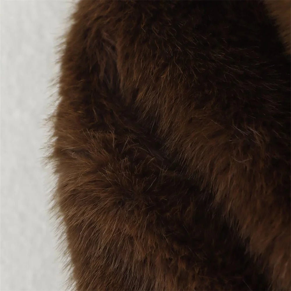 Faux Fur Lapel Jacket with Button Details – Flattering Winter Jacket