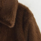 Faux Fur Lapel Jacket with Button Details – Flattering Winter Jacket