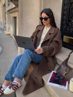 Women's Wool Blend Autumn Winter Coat – Relaxed Tailored Coat