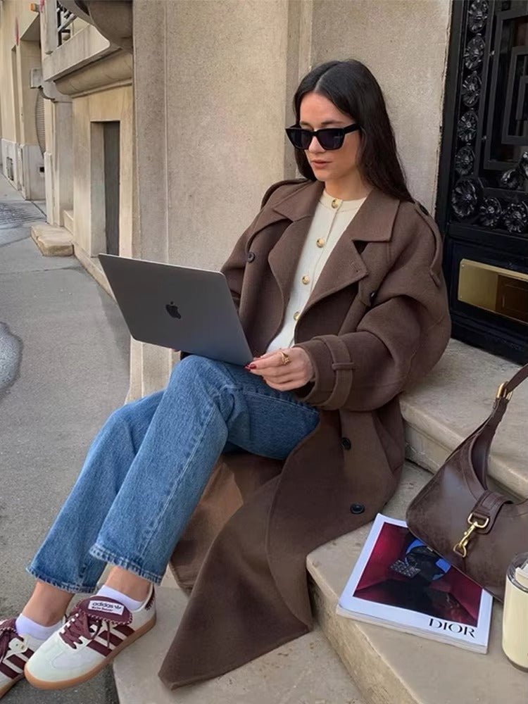 Women's Wool Blend Autumn Winter Coat – Relaxed Tailored Coat