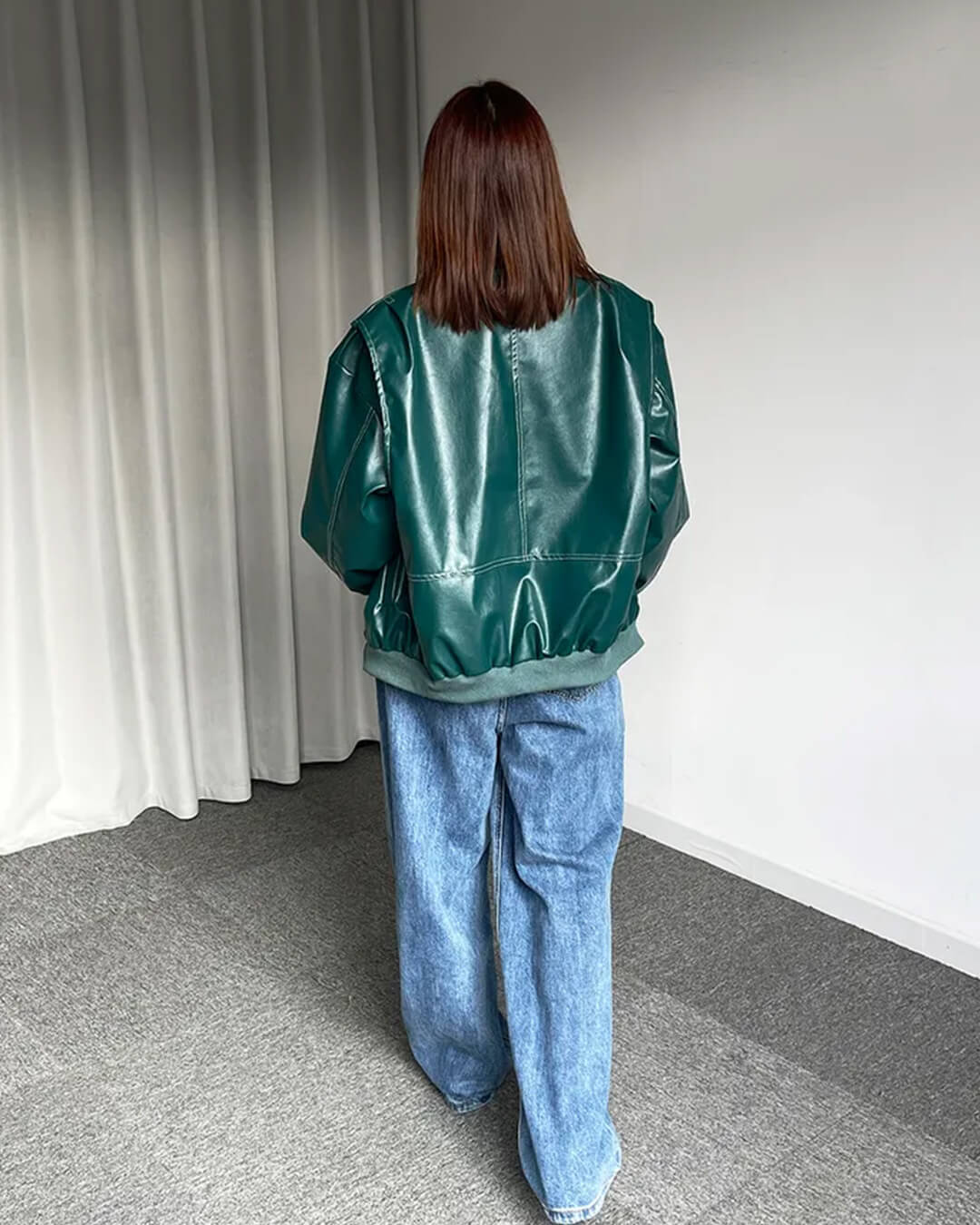 Green Zip-Up Bomber Jacket – Women's Everyday Jacket