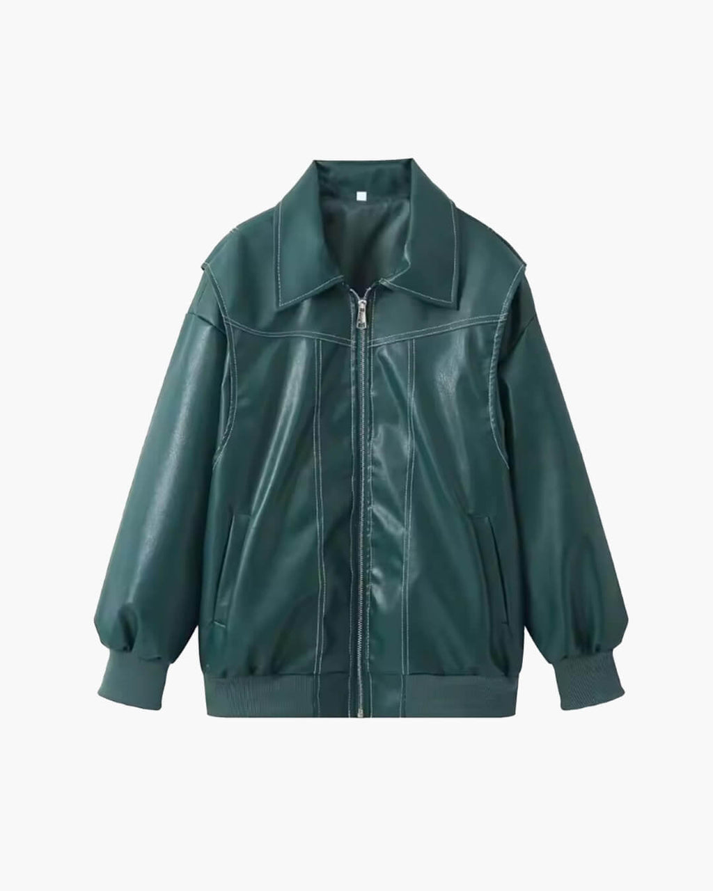 Green Zip-Up Bomber Jacket – Women's Everyday Jacket