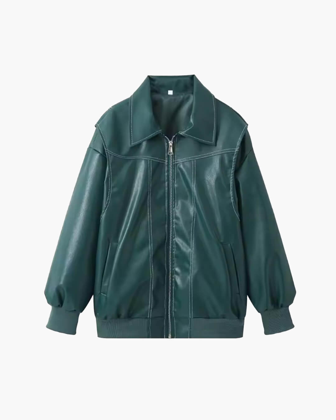 Green Zip-Up Bomber Jacket – Women's Everyday Jacket