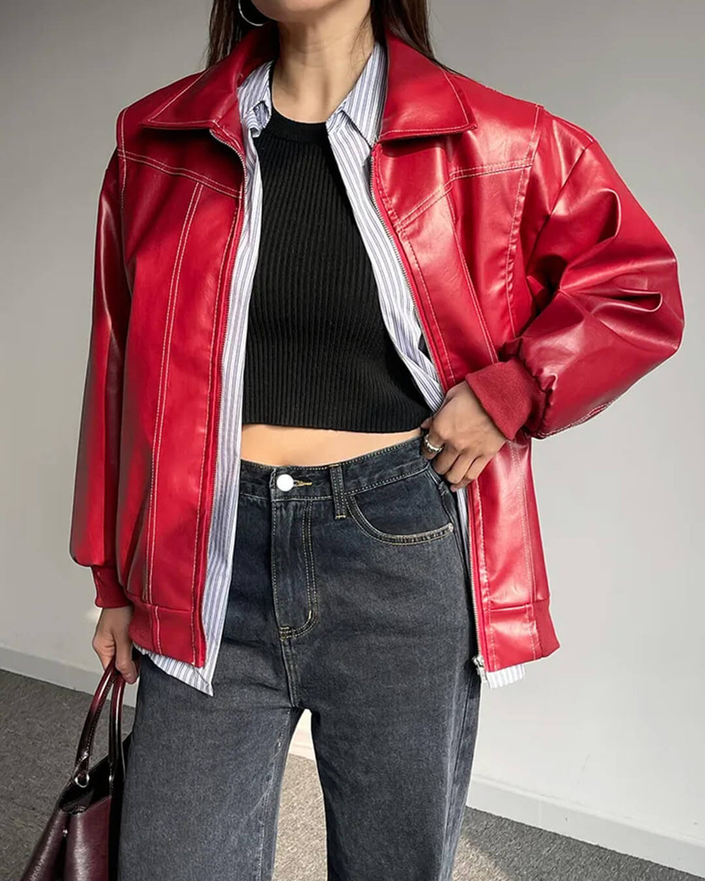 Green Zip-Up Bomber Jacket – Women's Everyday Jacket