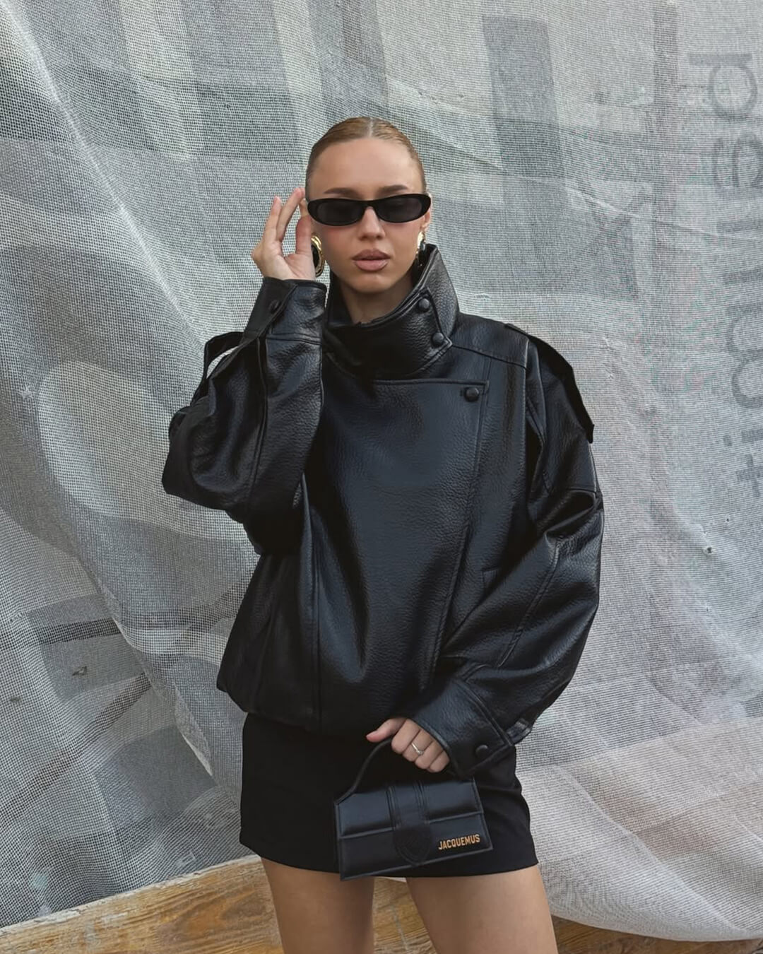 Women's Asymmetric Zip Leather Look Jacket – Modern Biker Jacket