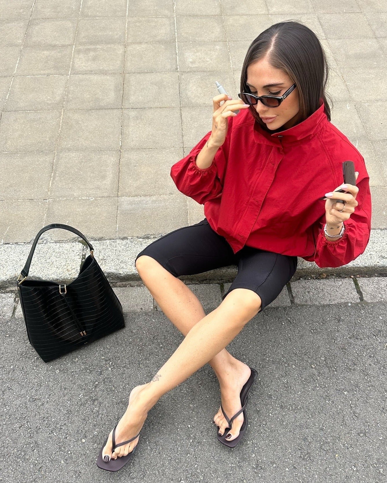 High Neck Bomber Jacket with Puff Sleeves – Tailored Statement Jacket