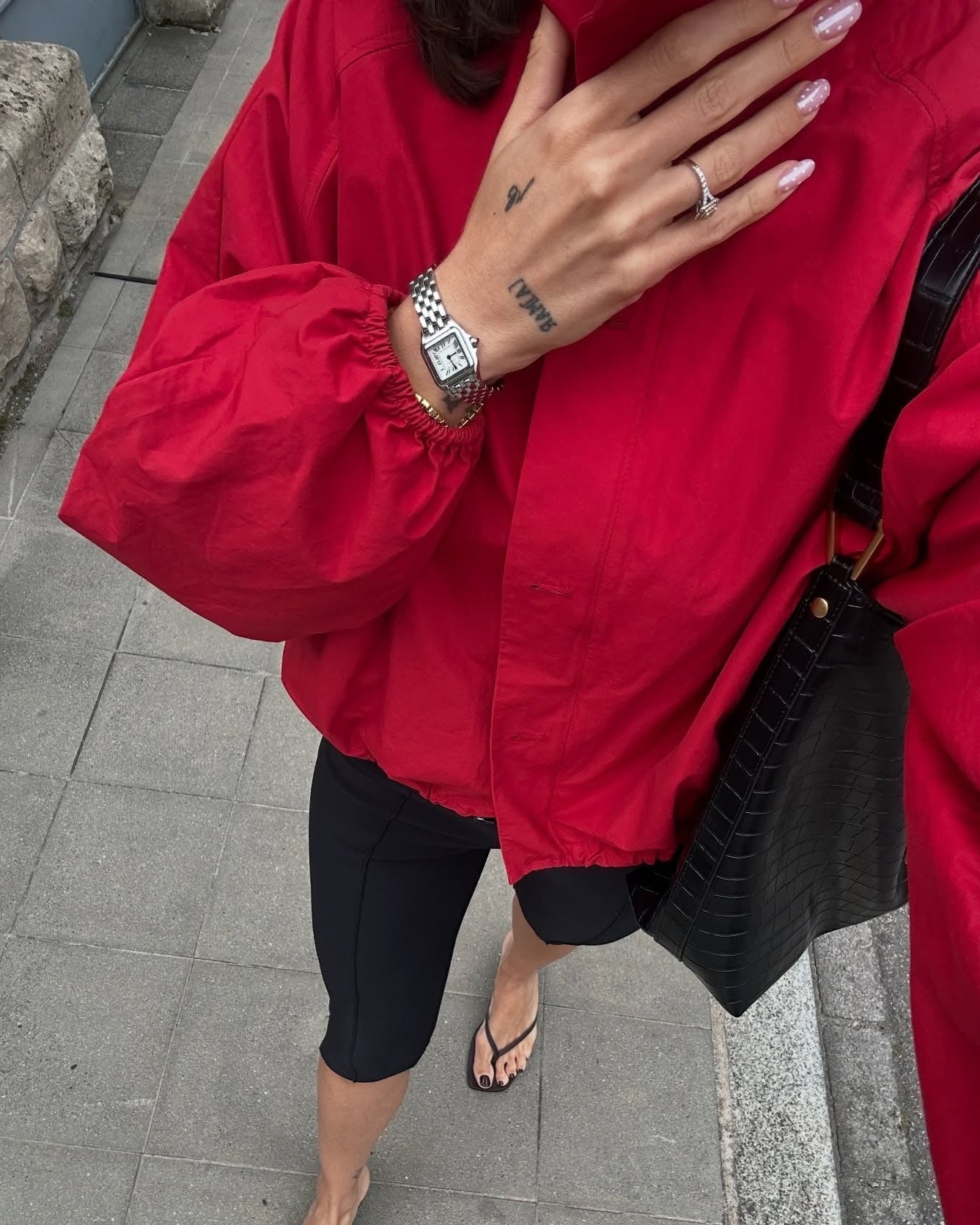High Neck Bomber Jacket with Puff Sleeves – Tailored Statement Jacket