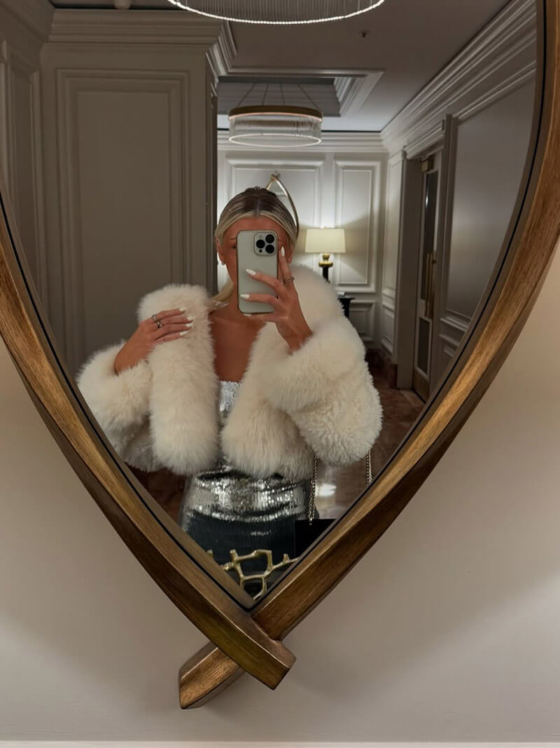 White Hooded Faux Fur Jacket – Fluffy Winter Coat