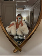 White Hooded Faux Fur Jacket – Fluffy Winter Coat