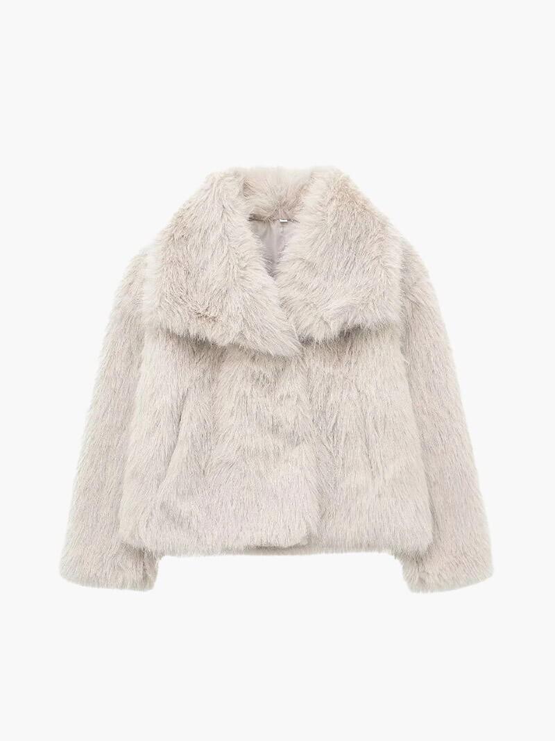 Old Money Faux Fur Coat – Elegant Mid-Length Coat in 5 Colours