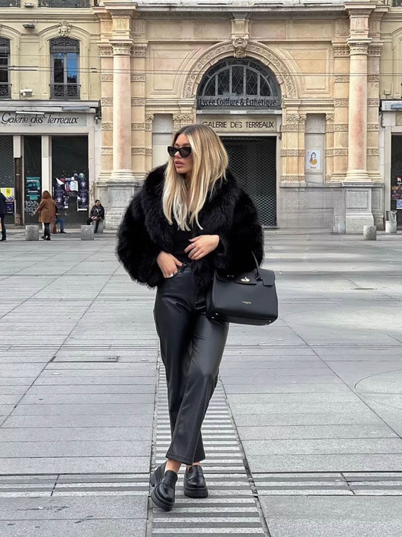 Old Money Faux Fur Coat – Elegant Mid-Length Coat in 5 Colours