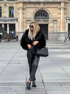 Old Money Faux Fur Coat – Elegant Mid-Length Coat in 5 Colours