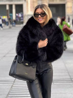 Old Money Faux Fur Coat – Elegant Mid-Length Coat in 5 Colours