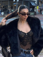 Old Money Faux Fur Coat – Elegant Mid-Length Coat in 5 Colours