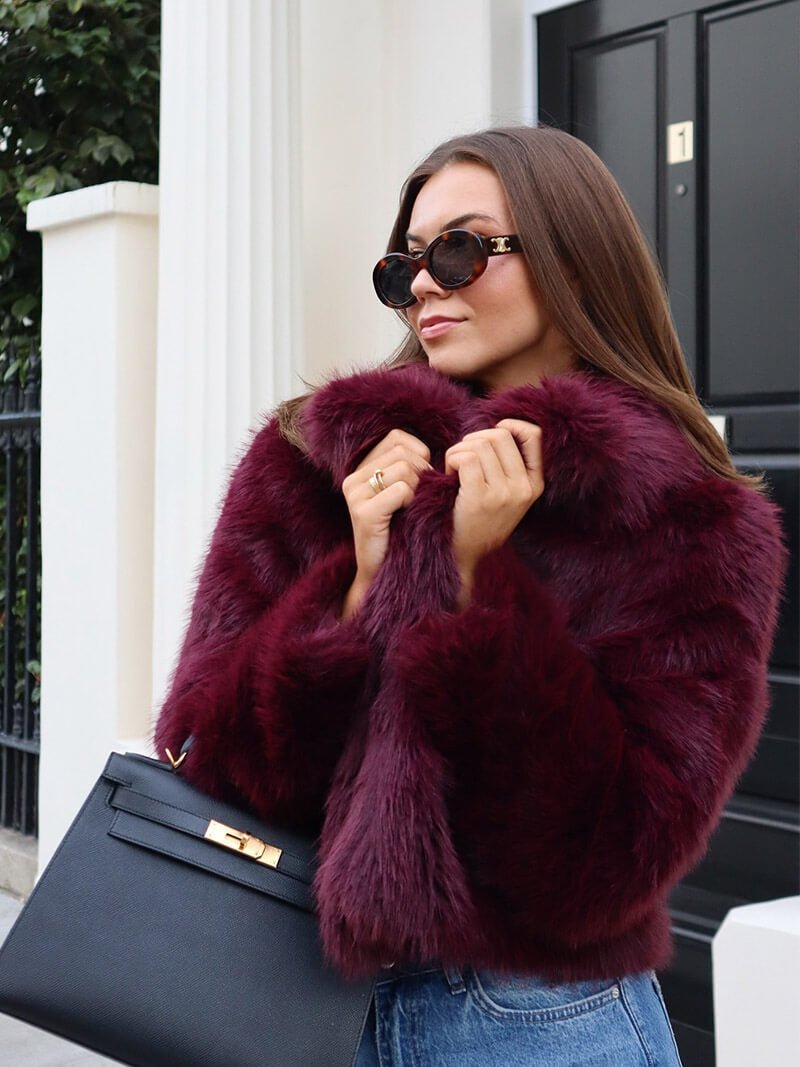 Old Money Faux Fur Coat – Elegant Mid-Length Coat in 5 Colours