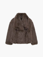 Old Money Faux Fur Coat – Elegant Mid-Length Coat in 5 Colours
