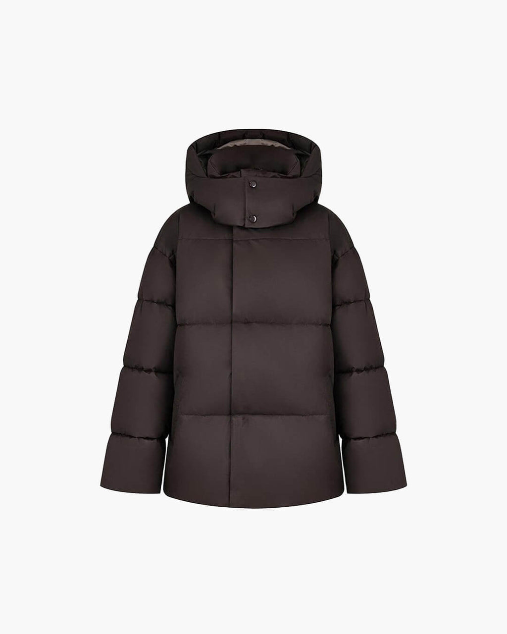 Oversized Puffer Jacket with Detachable Hood – High Neck Winter Coat