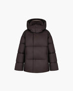 Oversized Puffer Jacket with Detachable Hood – High Neck Winter Coat