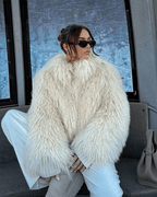 Plush Fuzzy Faux Fur Coat – Cloud Soft Statement Layer