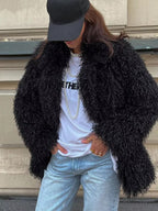 Plush Fuzzy Faux Fur Coat – Cloud Soft Statement Layer