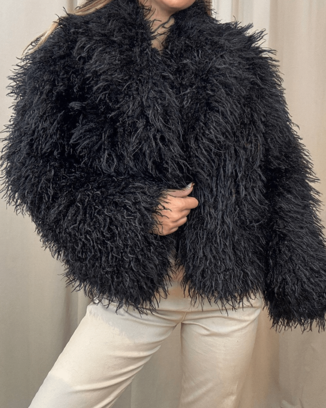 Plush Fuzzy Faux Fur Coat – Cloud Soft Statement Layer