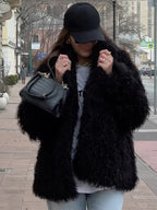 Plush Fuzzy Faux Fur Coat – Cloud Soft Statement Layer