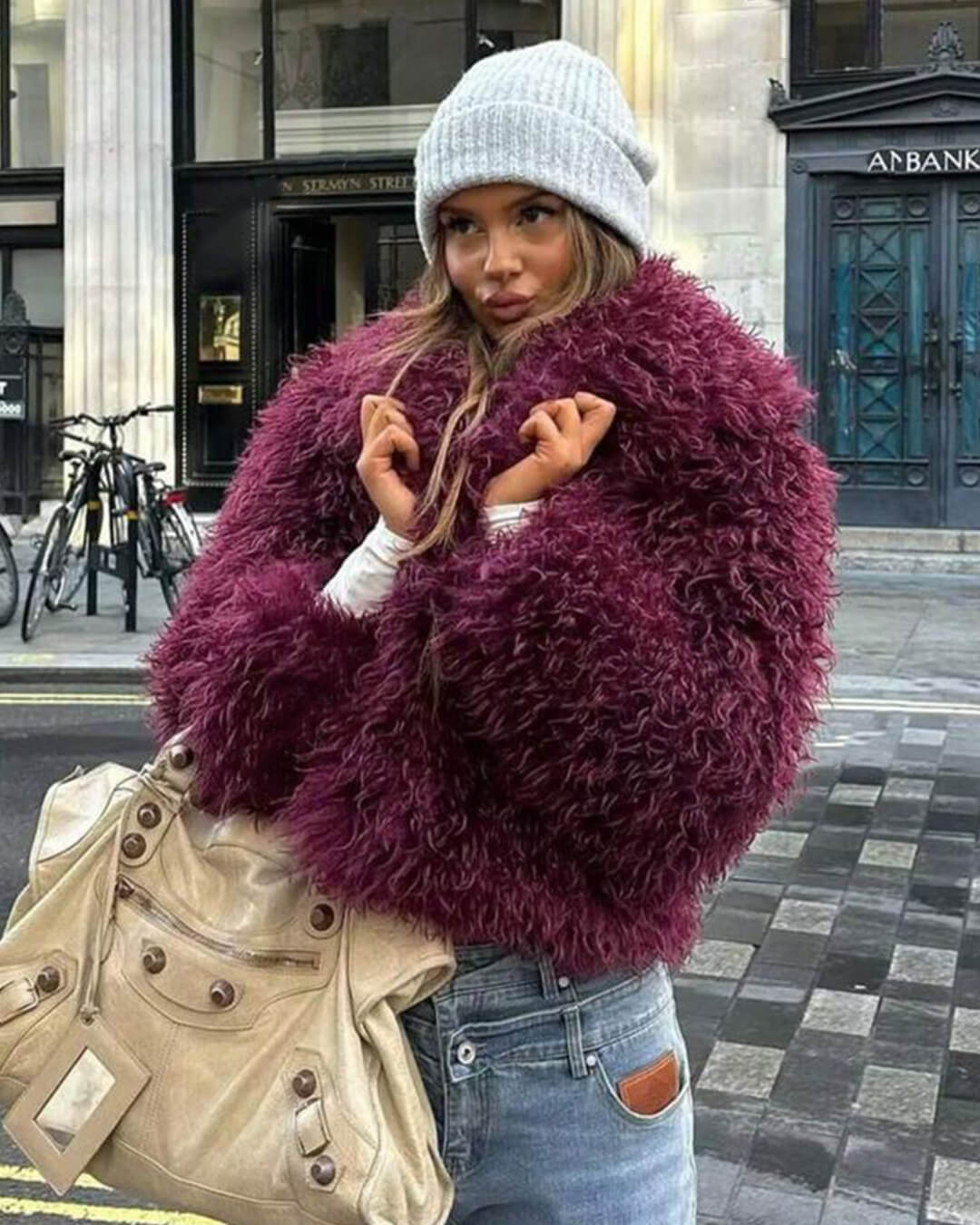 Plush Fuzzy Faux Fur Coat – Cloud Soft Statement Layer