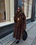 Floor Length Faux Fur Maxi Coat – Old Money Winter Statement Coat