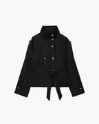 Cropped Trench Coat – Short Belted Trench Jacket