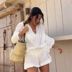 Ruffle Shorts Set – Women's Summer Co-ord Set