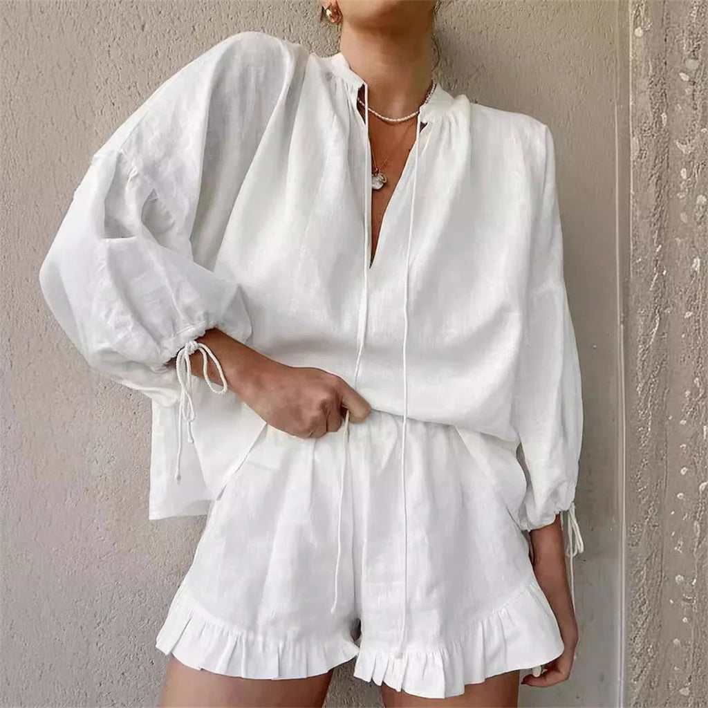 Ruffle Shorts Set – Women's Summer Co-ord Set