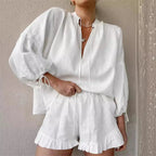 Ruffle Shorts Set – Women's Summer Co-ord Set