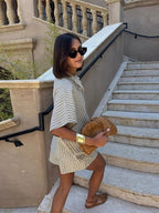 Striped Shorts Set – Women's Summer Co-ord Set