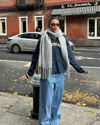 Tasselled Winter Scarf – Cashmere Blend Wrap in 13 Colours