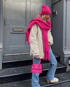 Tasselled Winter Scarf – Cashmere Blend Wrap in 13 Colours