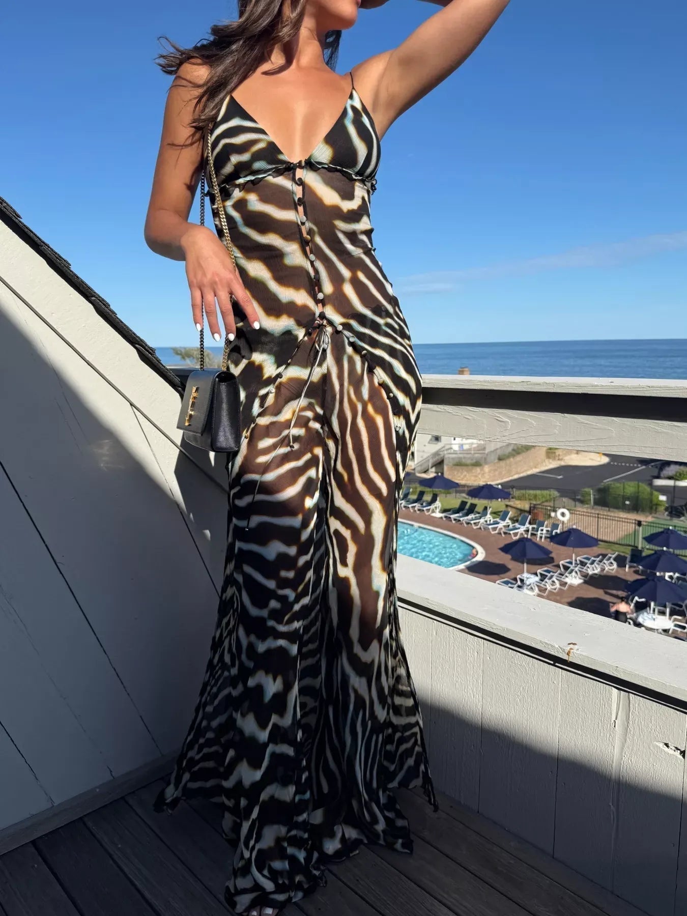 Zebra Print Chiffon Co-Ord Set – Women's Summer Co-ord Set