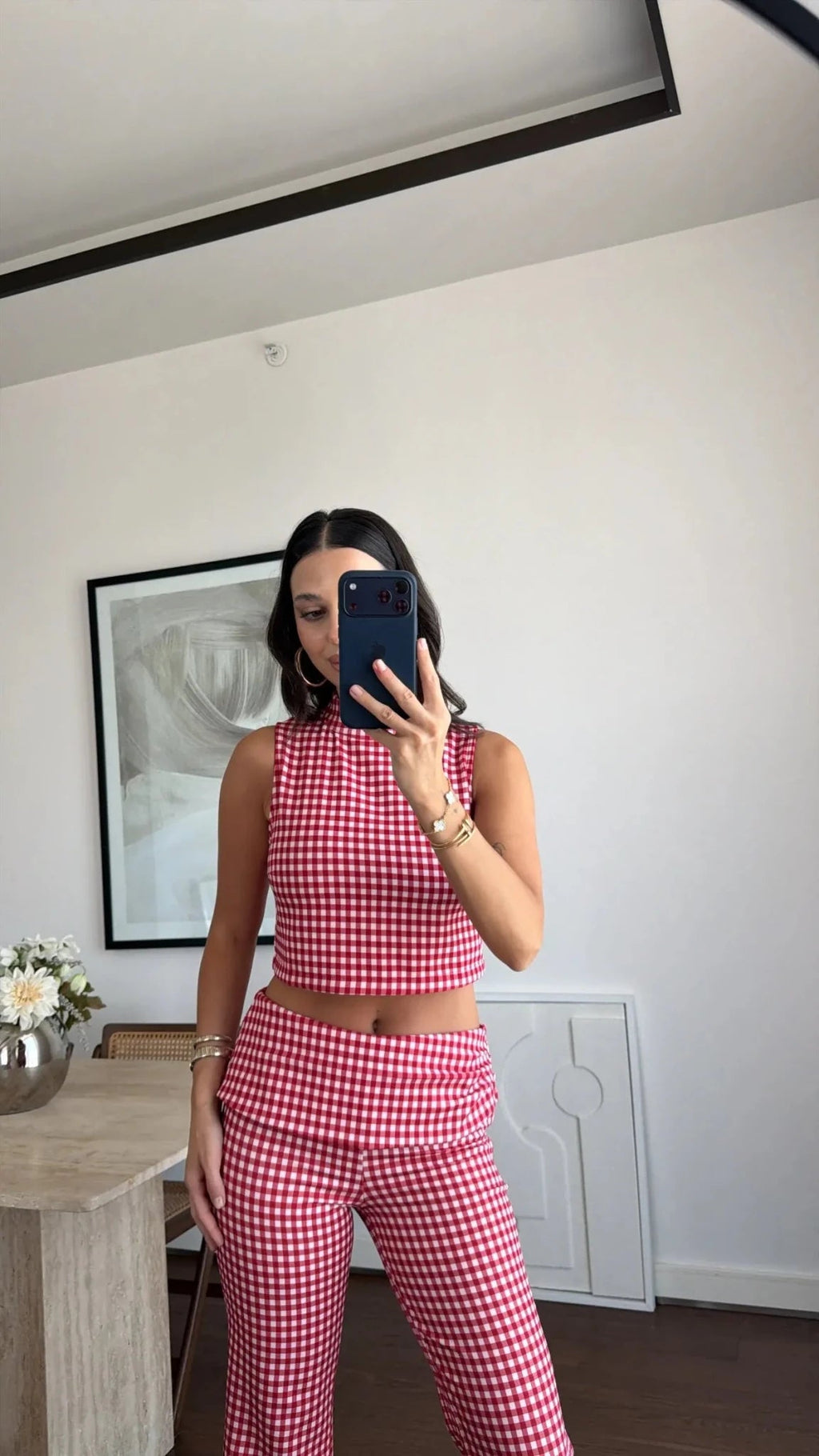 Plaid Crop Top Co-Ord Set – Women's Summer Co-ord Set