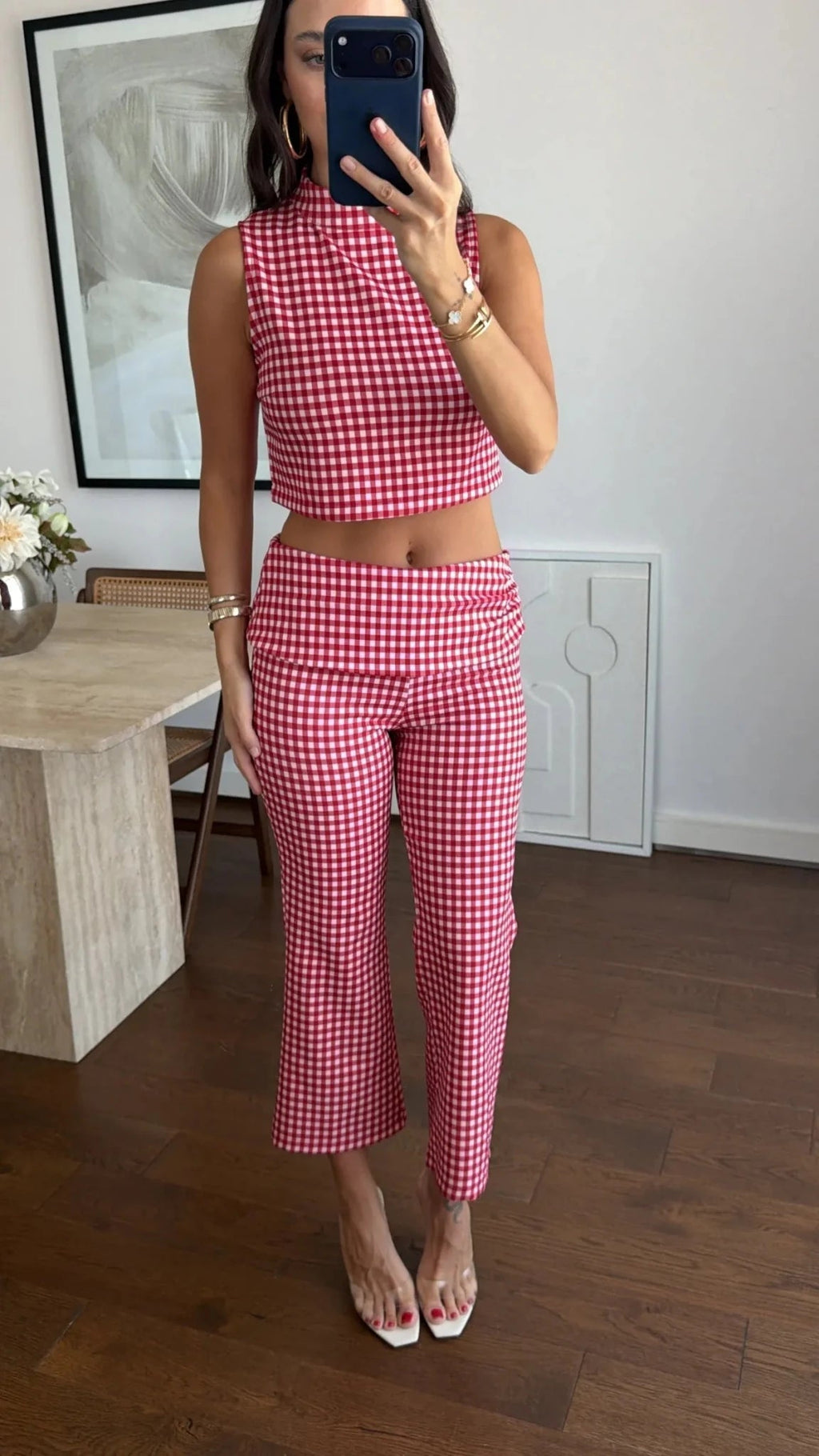Plaid Crop Top Co-Ord Set – Women's Summer Co-ord Set