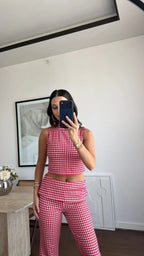 Plaid Crop Top Co-Ord Set – Women's Summer Co-ord Set