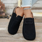 Beige Cork Suede Mules – Women's Comfortable Everyday Mules